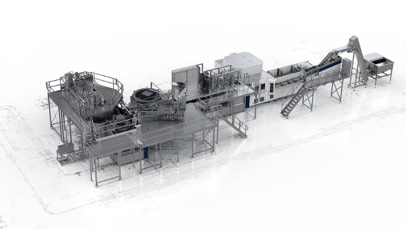 Aseptik-System mit Peressigsäure-Entkeimung für Flaschen PET-Asept L