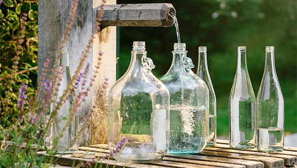 A bottling line for special waters at St. Leonhards Quellen