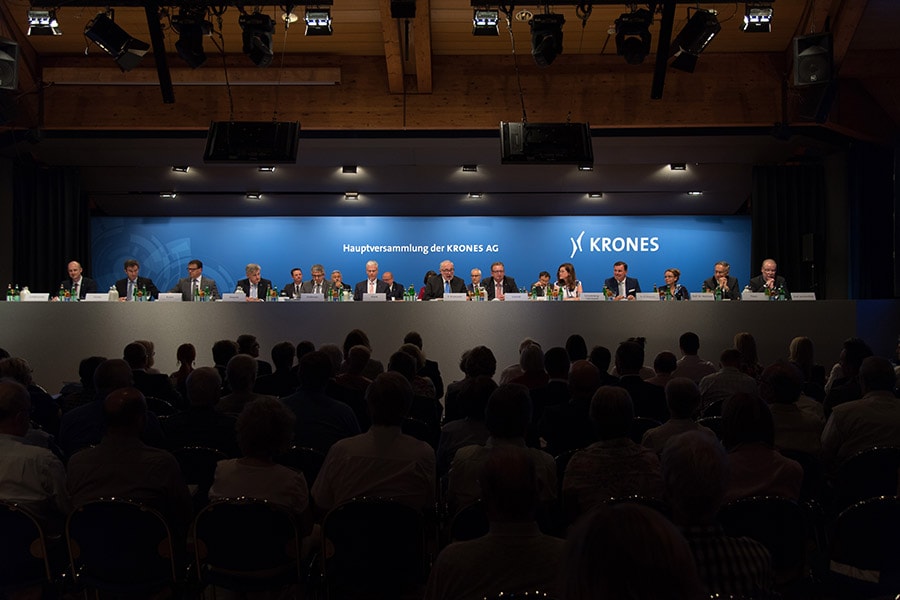 Hauptversammlung der Krones AG beschließt alle Tagesordnungspunkte mit großer Mehrheit